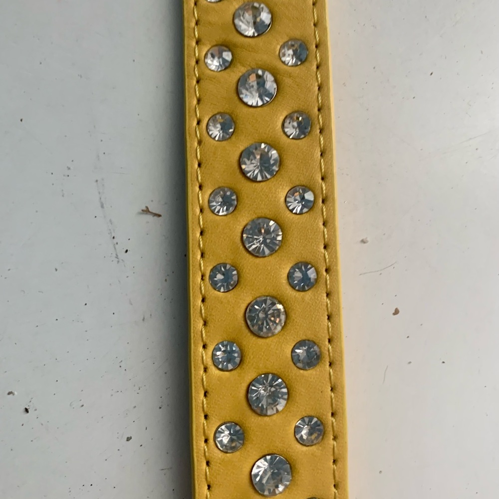 Yellow Rhinestone Dog Collar - Picture 2 of 4